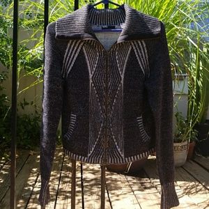 BDG urban outfitters cable knit zipper jacket